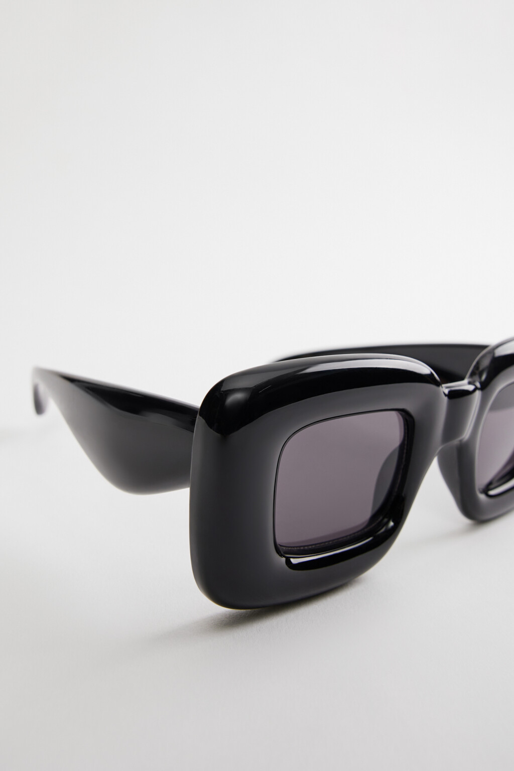 Очки солнцезащитные квадратные в широкой оправе - цвет черный - 3