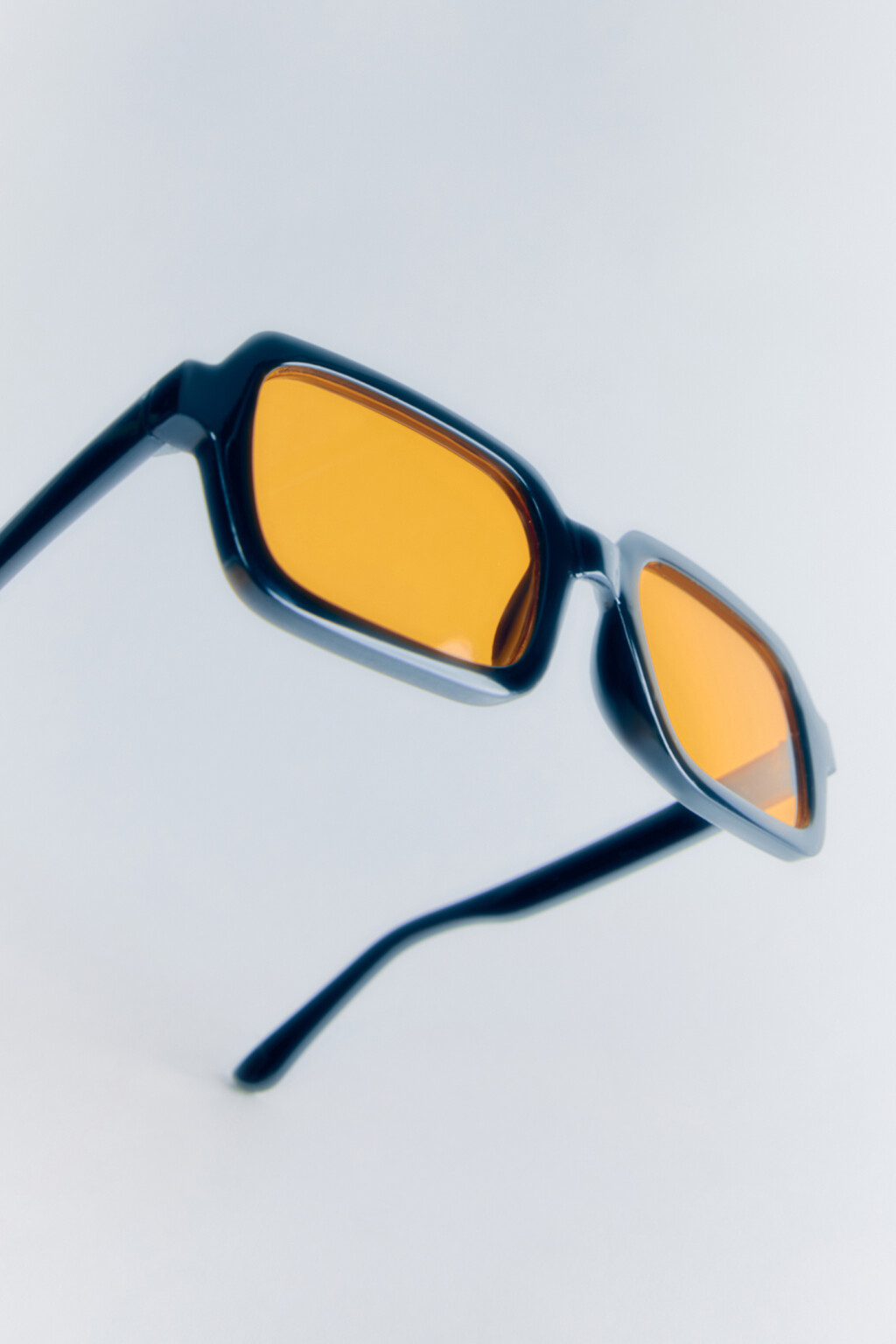 Очки солнцезащитные прямоугольные с цветными линзами - цвет оранжевый - 4