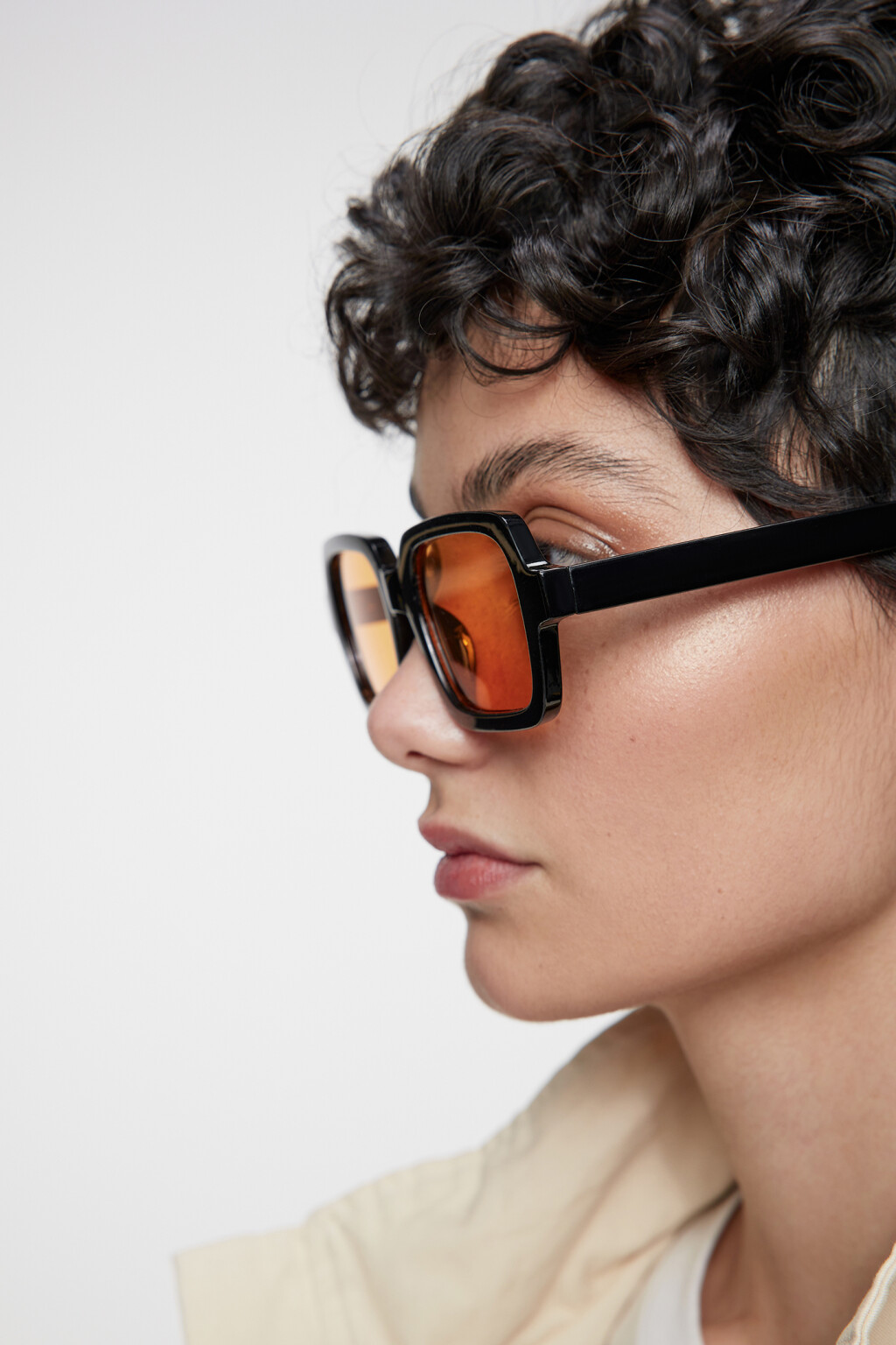 Очки солнцезащитные прямоугольные с цветными линзами - цвет оранжевый - 6