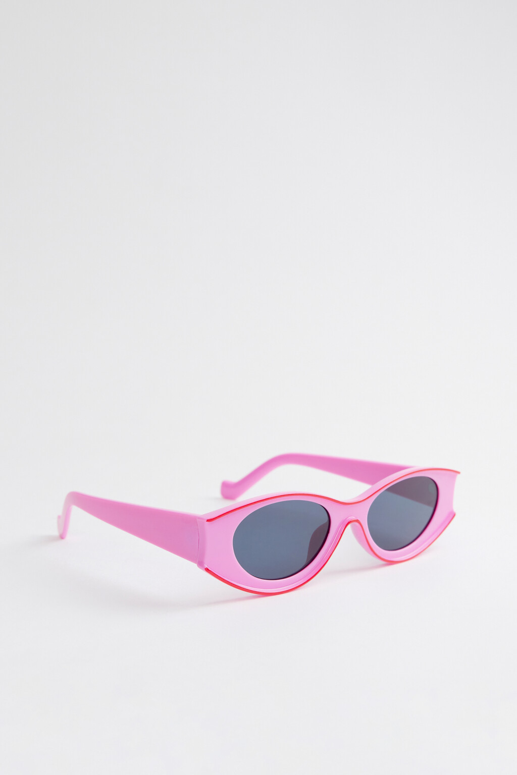 Очки солнцезащитные овальные в широкой оправе - цвет розовый - 3