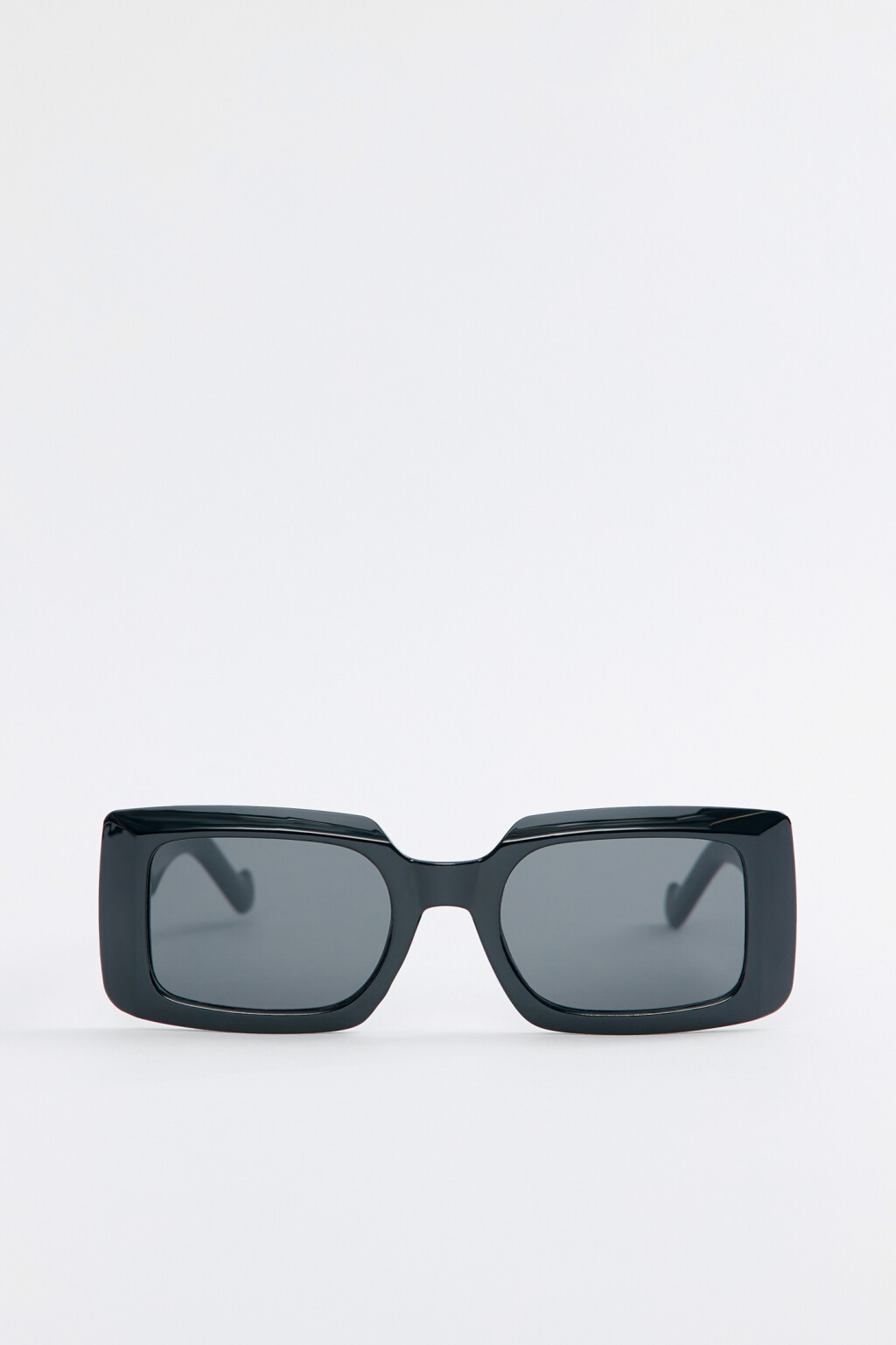 Очки солнцезащитные прямоугольные в широкой оправе - цвет черный - 2