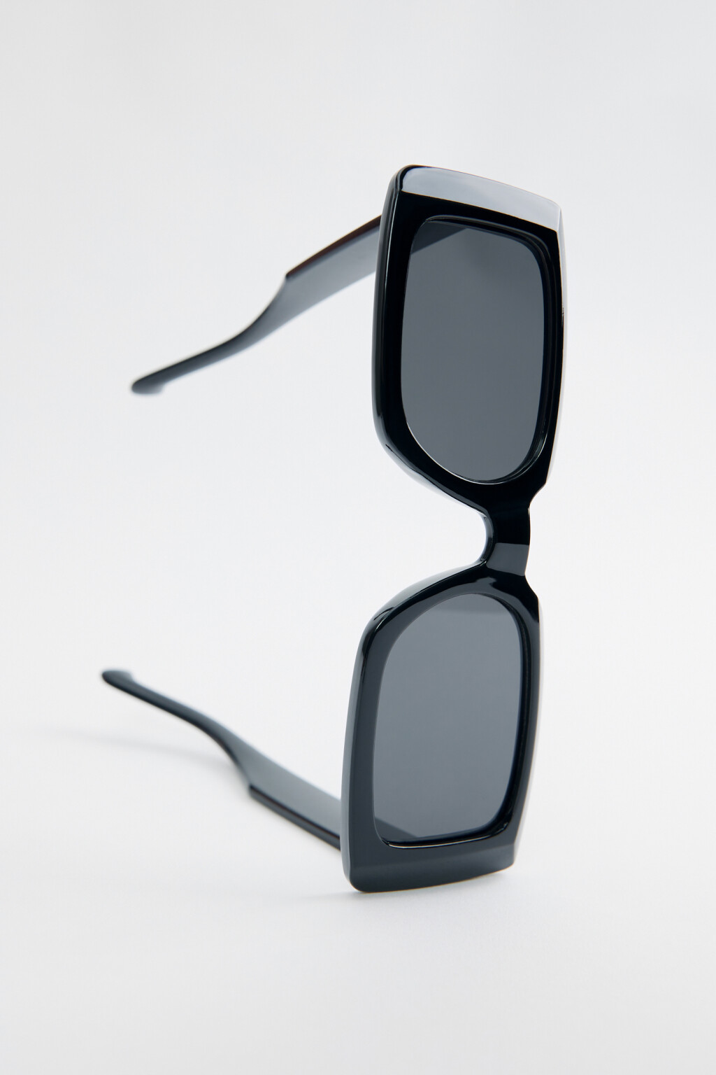 Очки солнцезащитные прямоугольные в широкой оправе - цвет черный - 3