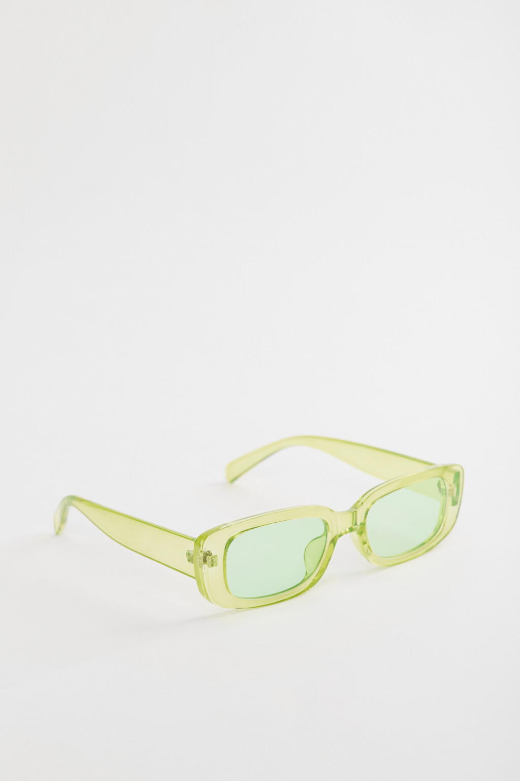 Очки солнцезащитные цветные в полупрозрачной оправе - цвет зеленый - 3