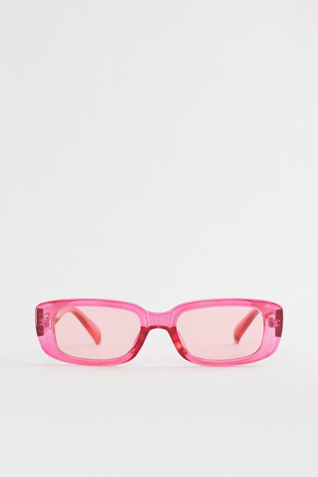Очки солнцезащитные цветные в полупрозрачной оправе - цвет розовый - 1