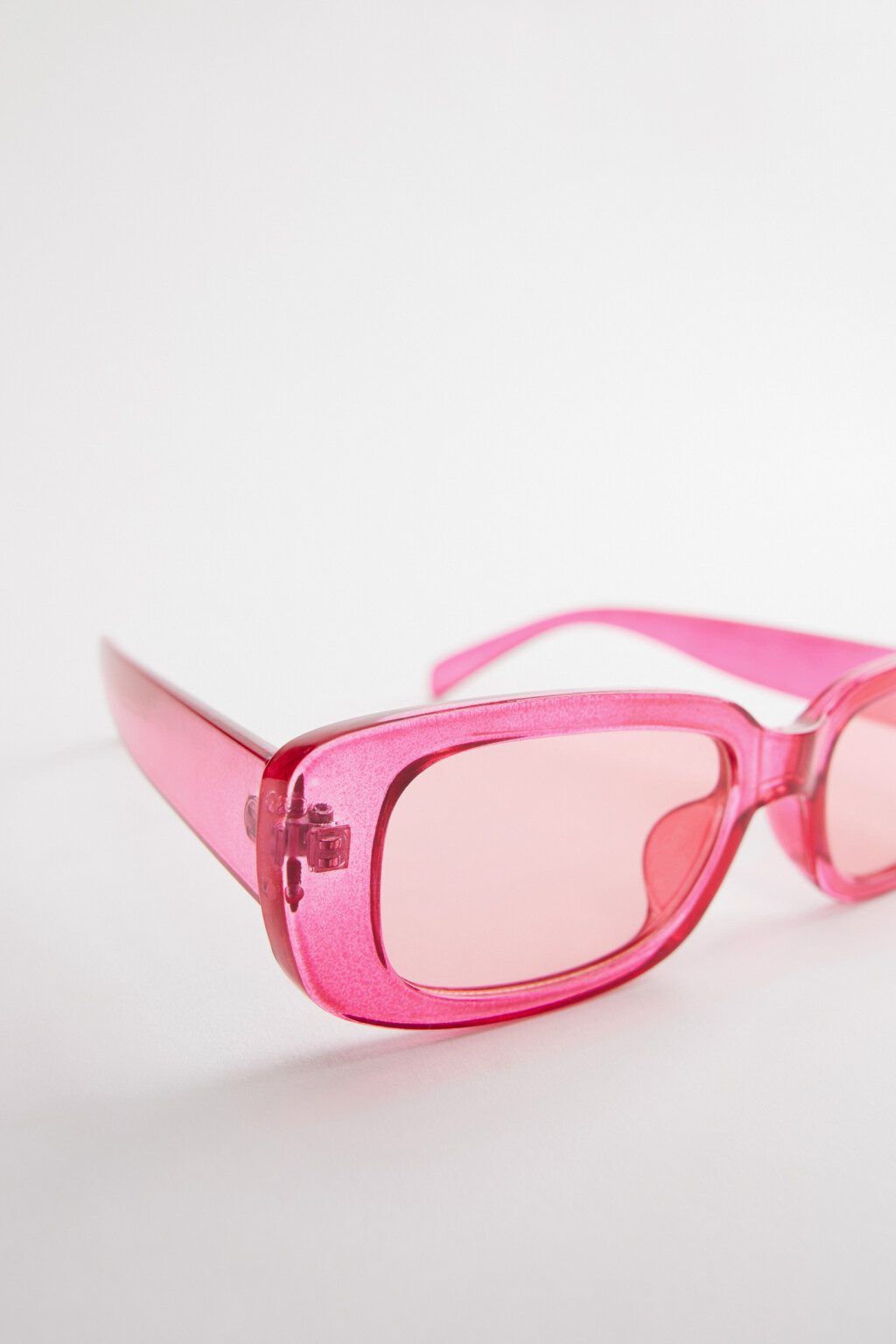 Очки солнцезащитные цветные в полупрозрачной оправе - цвет розовый - 3