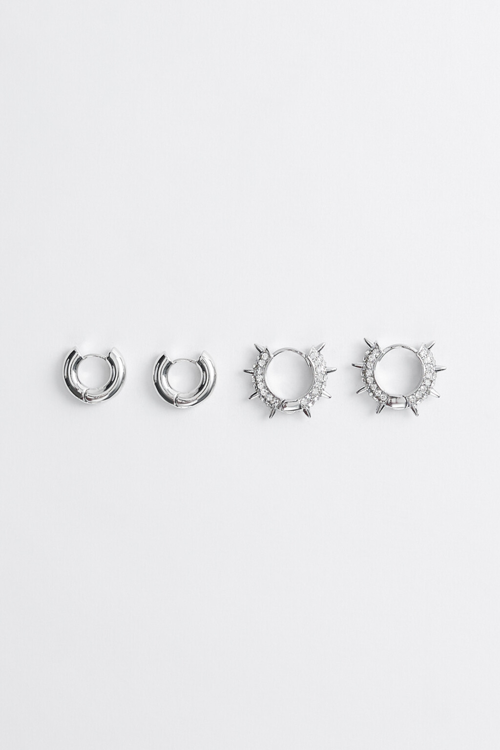 серьги женские в наборе - цвет серый - 1