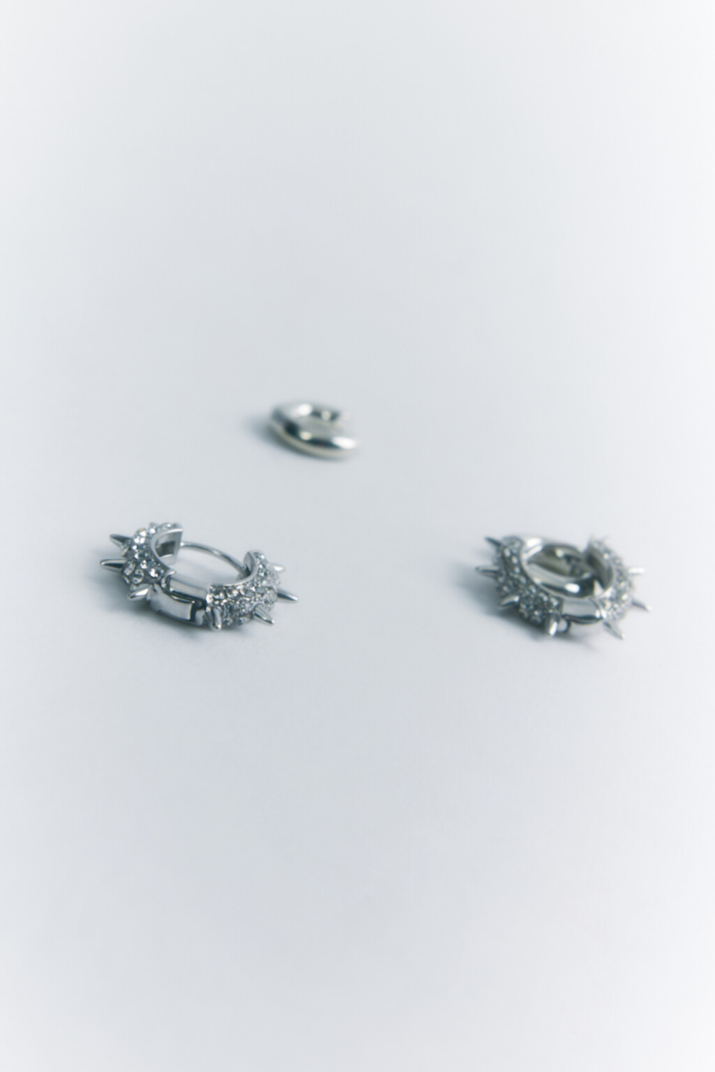 серьги женские в наборе - цвет серый - 3