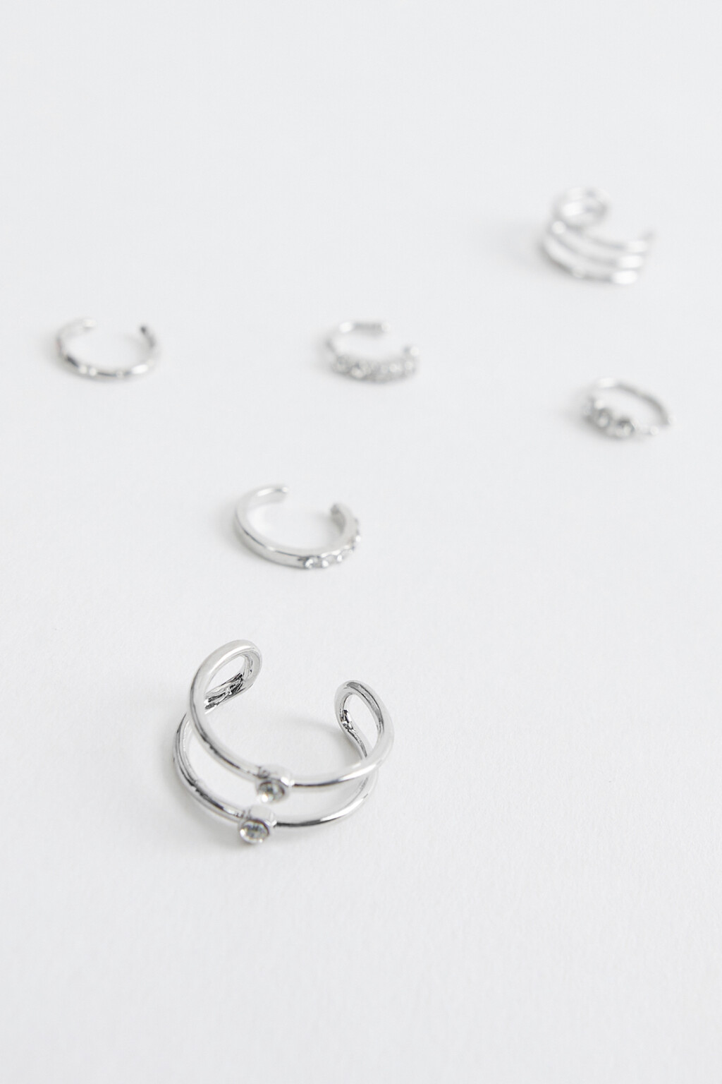 серьги женские в наборе - цвет серый - 3