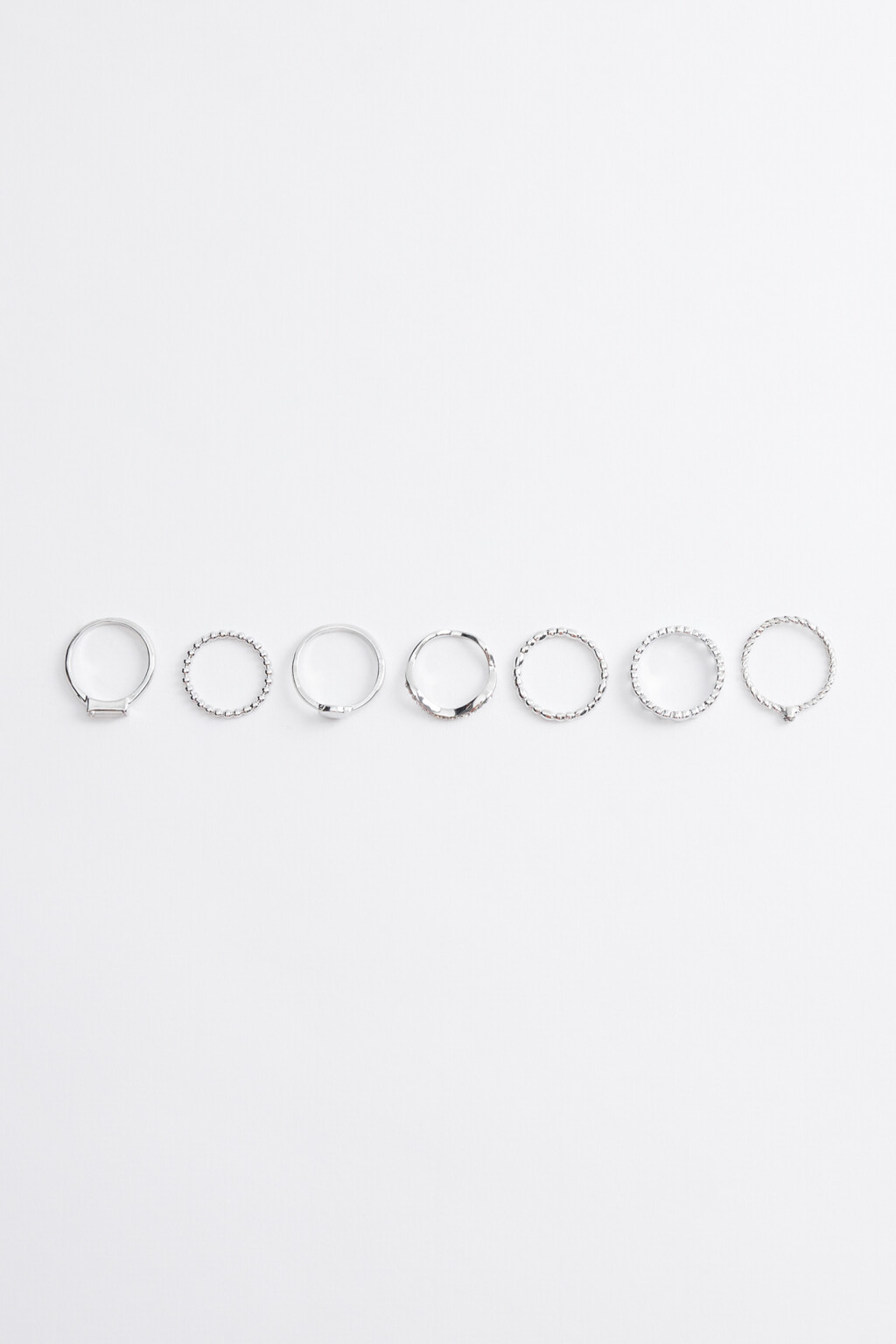 набор колец женский - цвет серый - 1