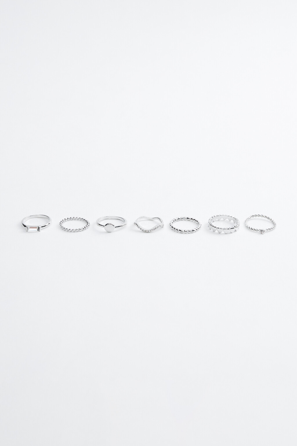 набор колец женский - цвет серый - 2