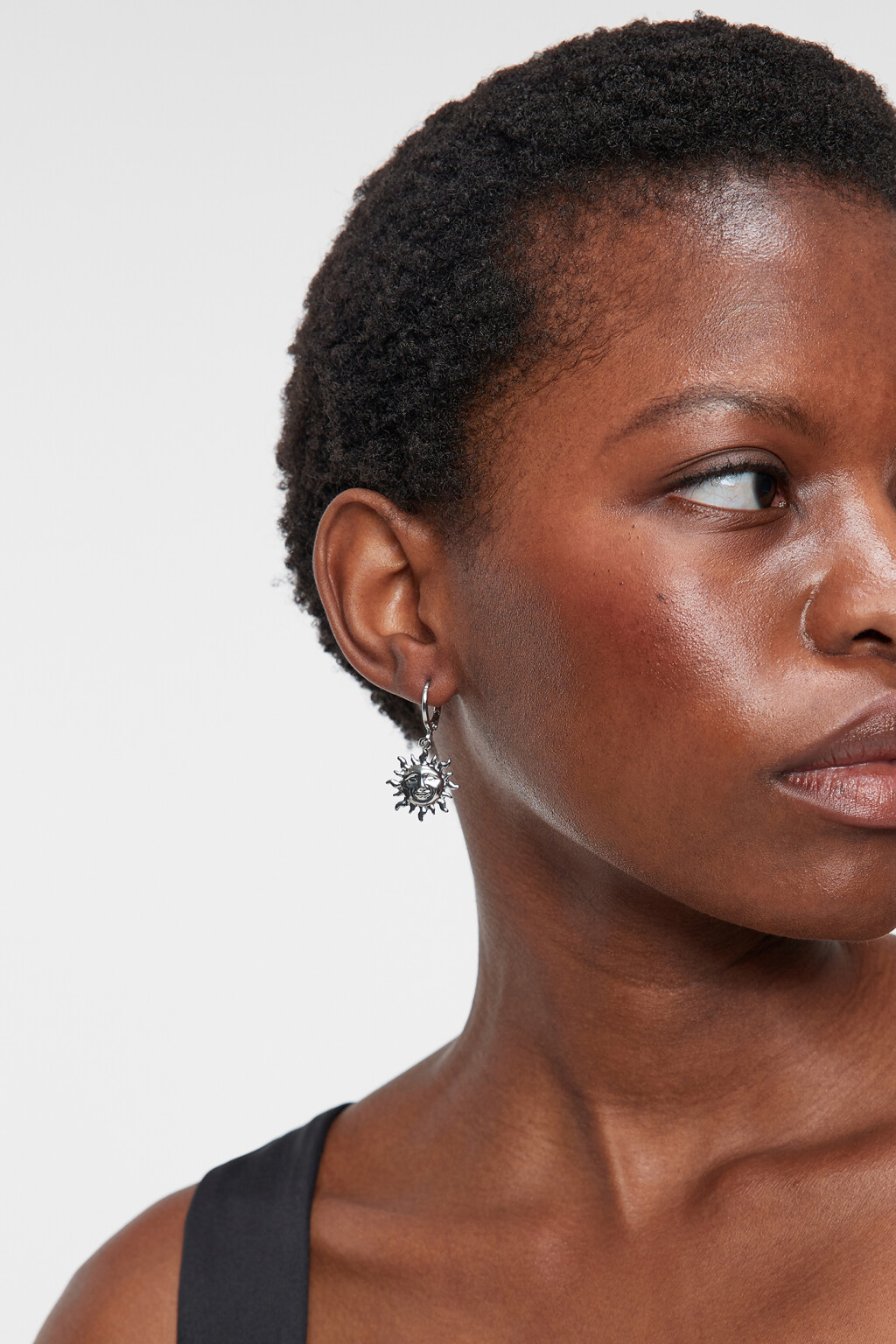 серьги женские - цвет серый - 1