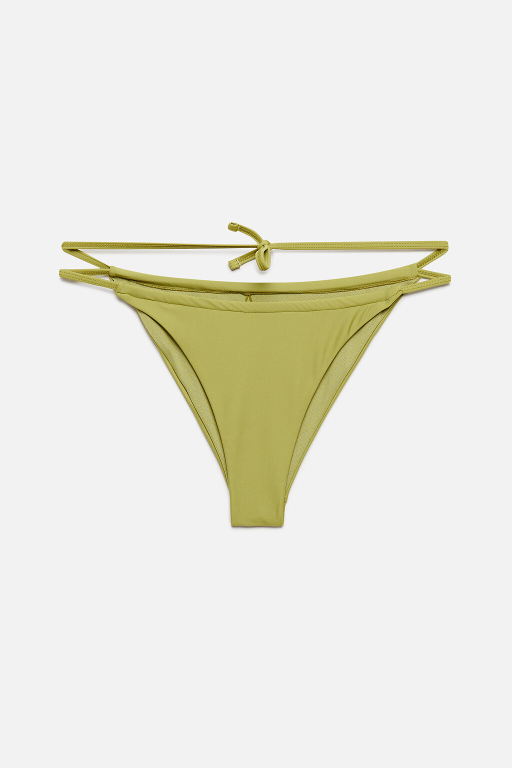 Трусики-слипы купальные с завязками на талии - цвет зеленый - 4