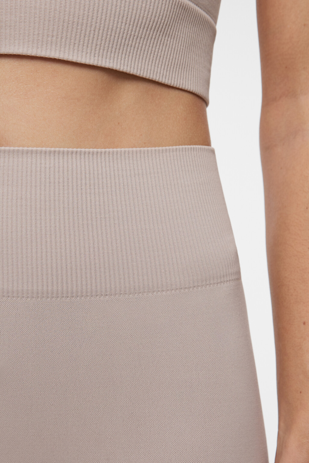 Шорты-велосипедки спортивные облегающие с широким поясом - цвет коричневый - 5