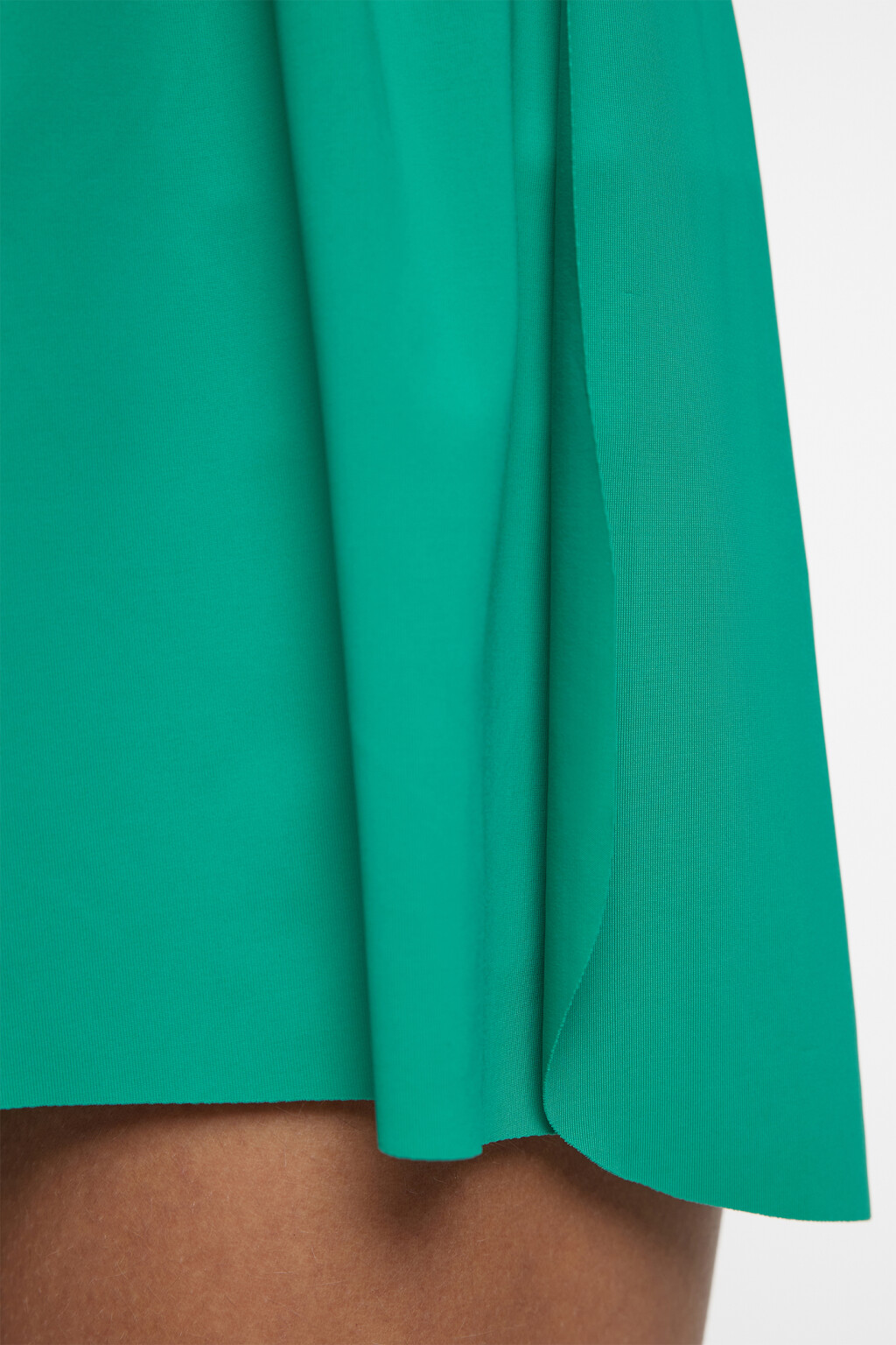 Шорты-юбка мини спортивные с поясом на завязках - цвет зеленый - 6