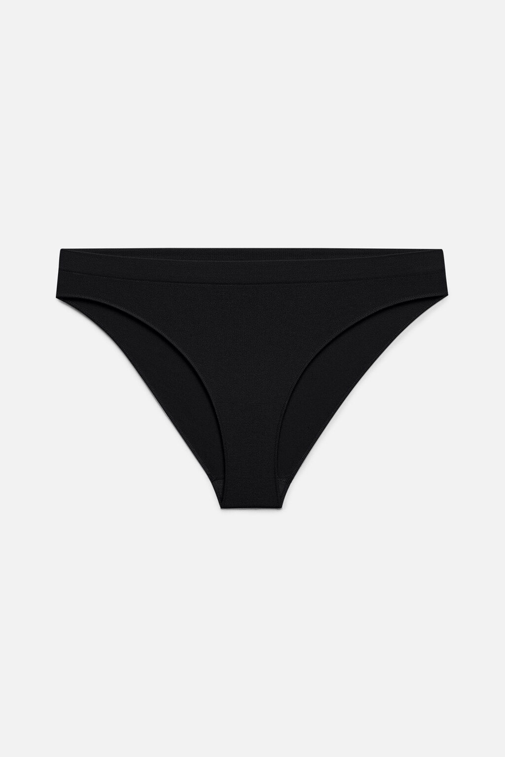 Трусики-слипы бесшовные гладкие со средней посадкой - цвет черный - 5