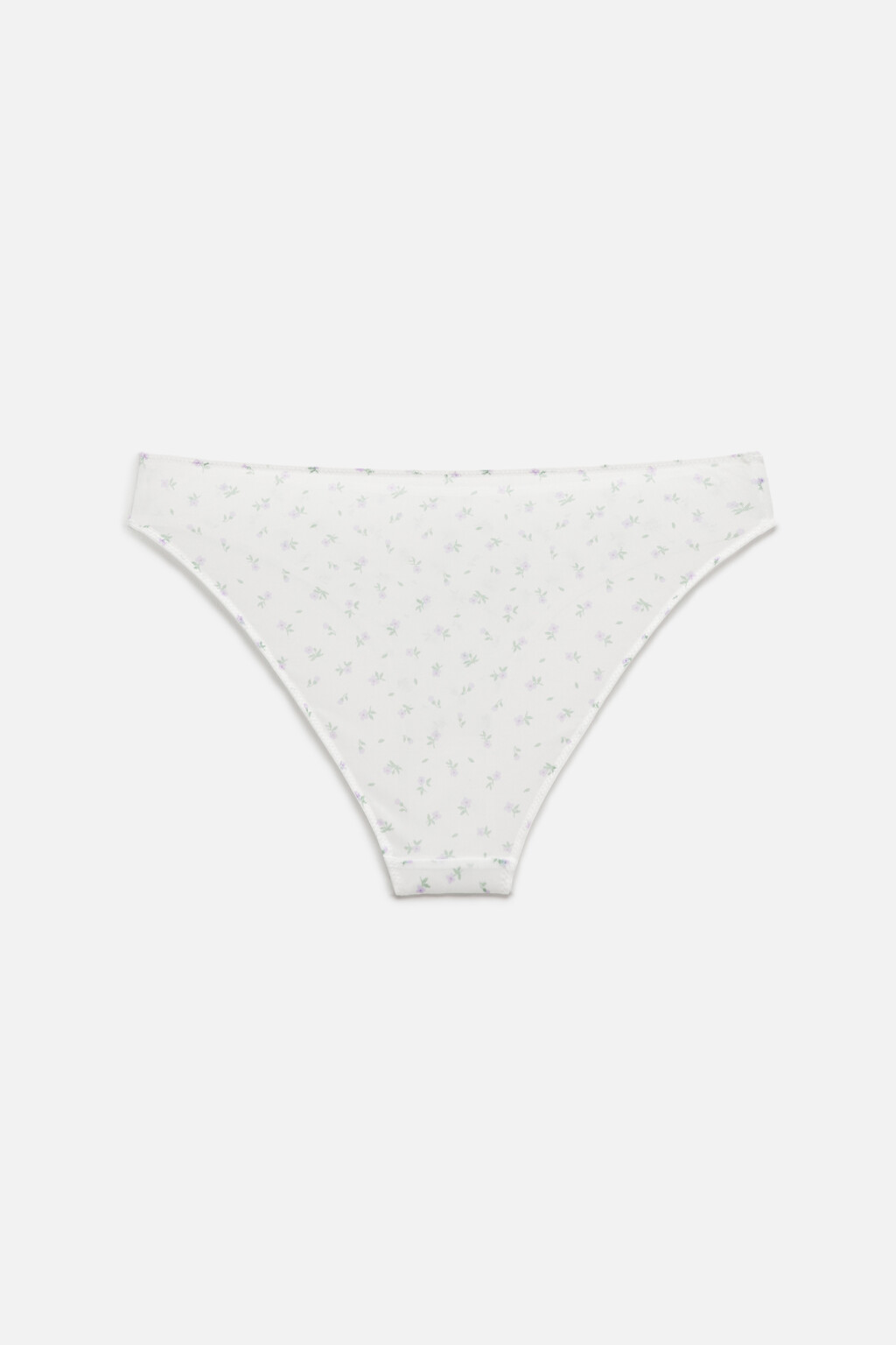 Трусики-слипы сетчатые с цветочным принтом - цвет белый - 5
