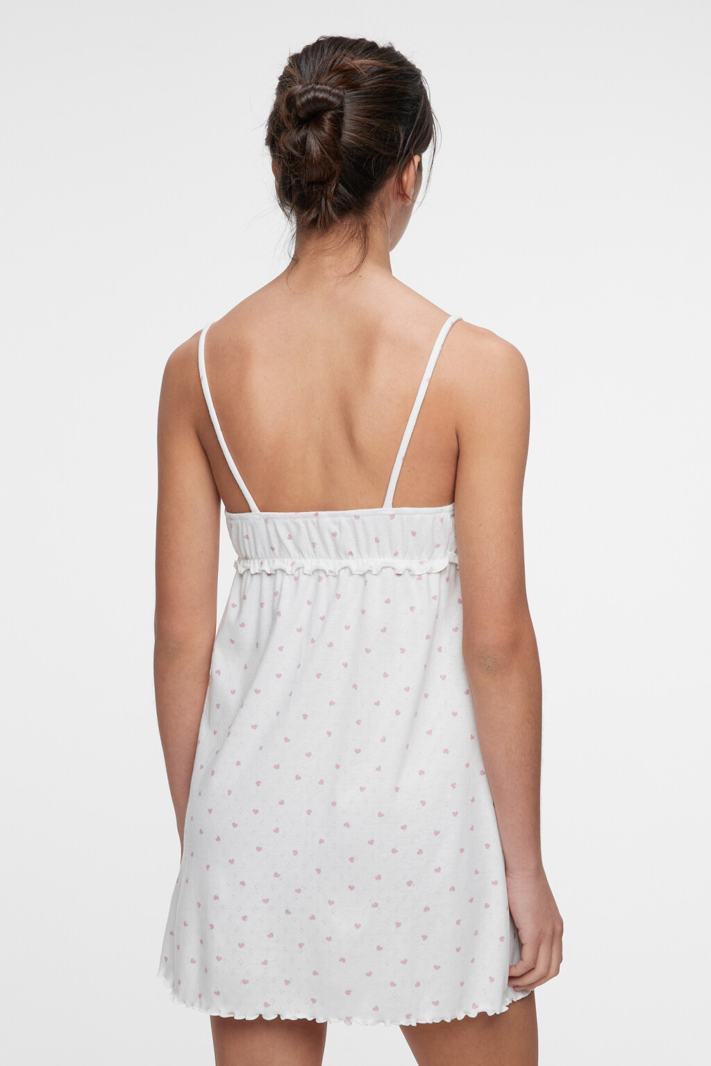 Комбинация домашняя хлопковая с волнистыми краями - цвет розовый - 4