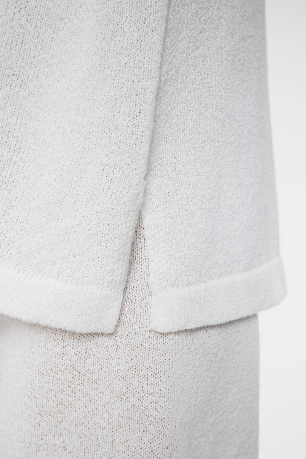 Футболка oversize домашняя однотонная тонкой вязки - цвет бежевый - 6