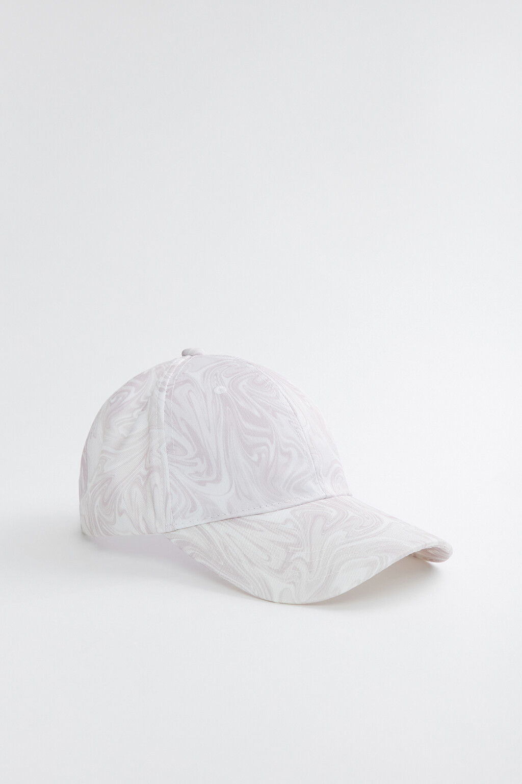 Бейсболка с длинным козырьком и акварельным принтом - цвет бежевый - 2