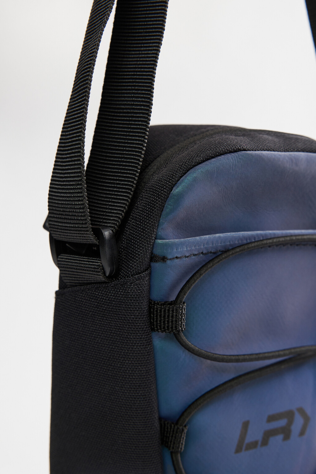 Сумка-кроссбоди на плечо текстильная - цвет синий - 3