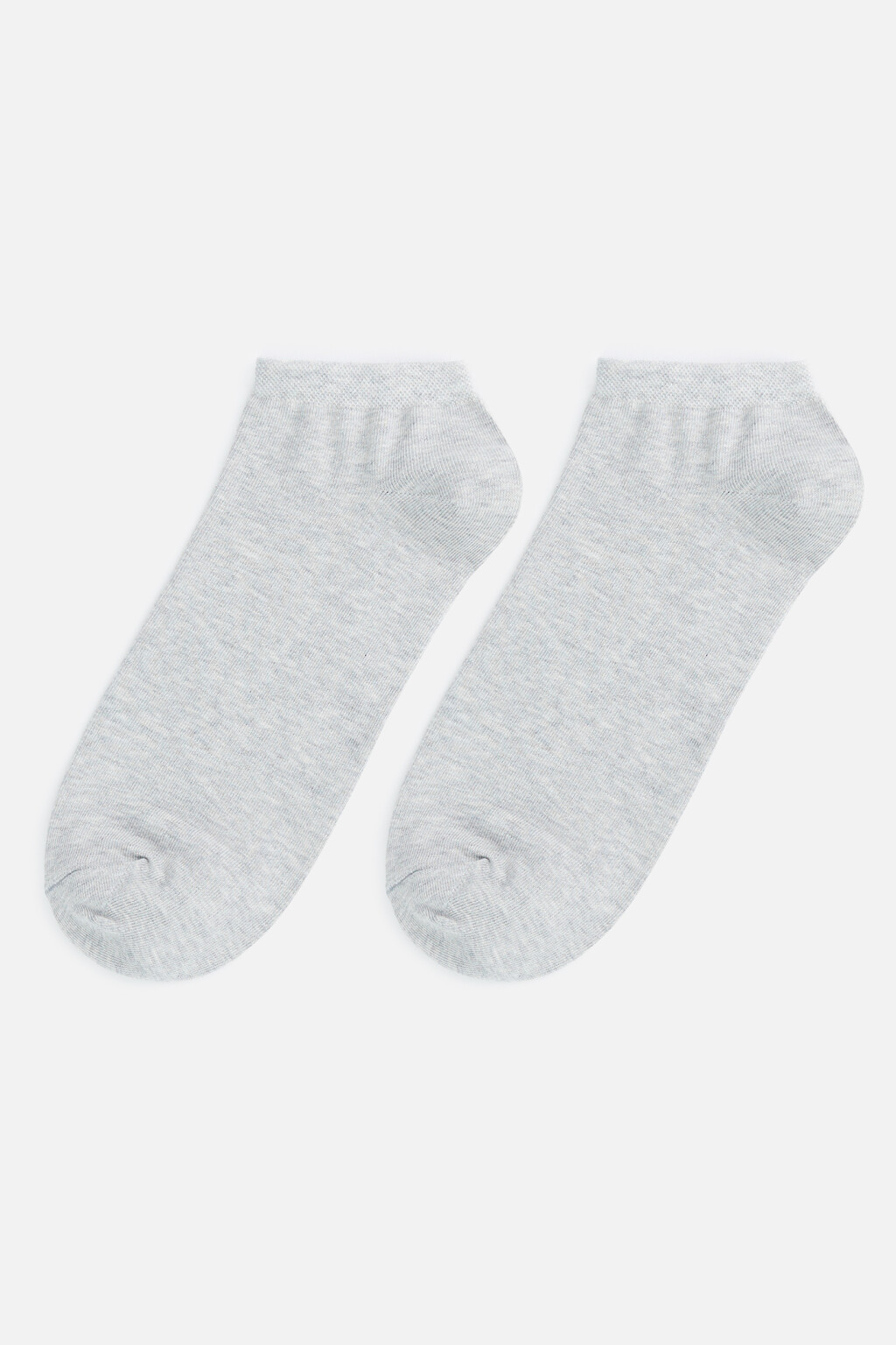 Носки-подследники хлопковые однотонные - цвет серый - 1