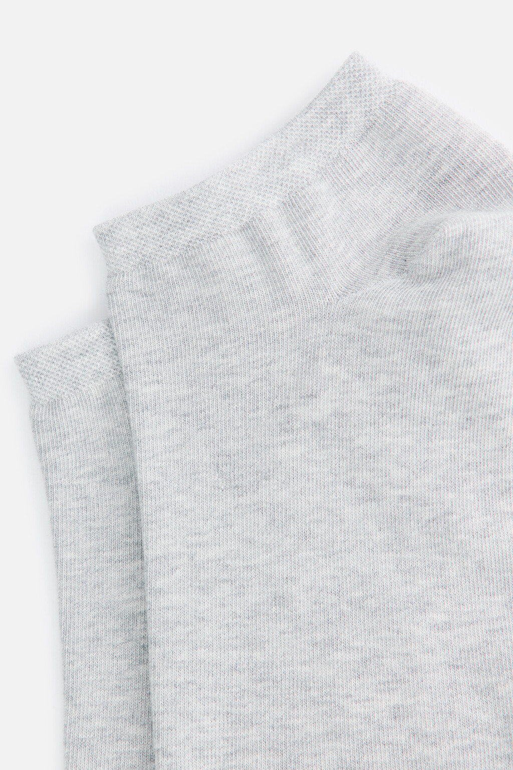 Носки-подследники хлопковые однотонные - цвет серый - 2