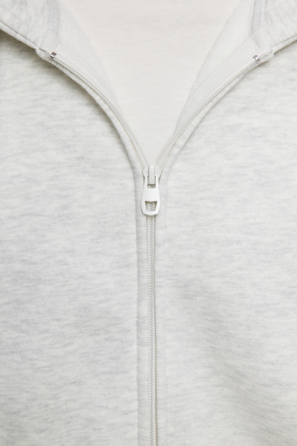Толстовка на молнии хлопковая утепленная на флисе - цвет серый - 5