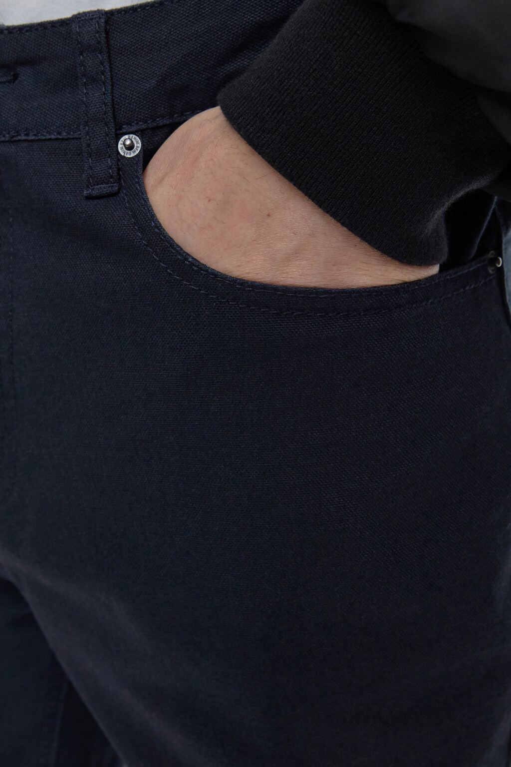 Брюки straight прямые хлопковые в базовых цветах - цвет синий - 6