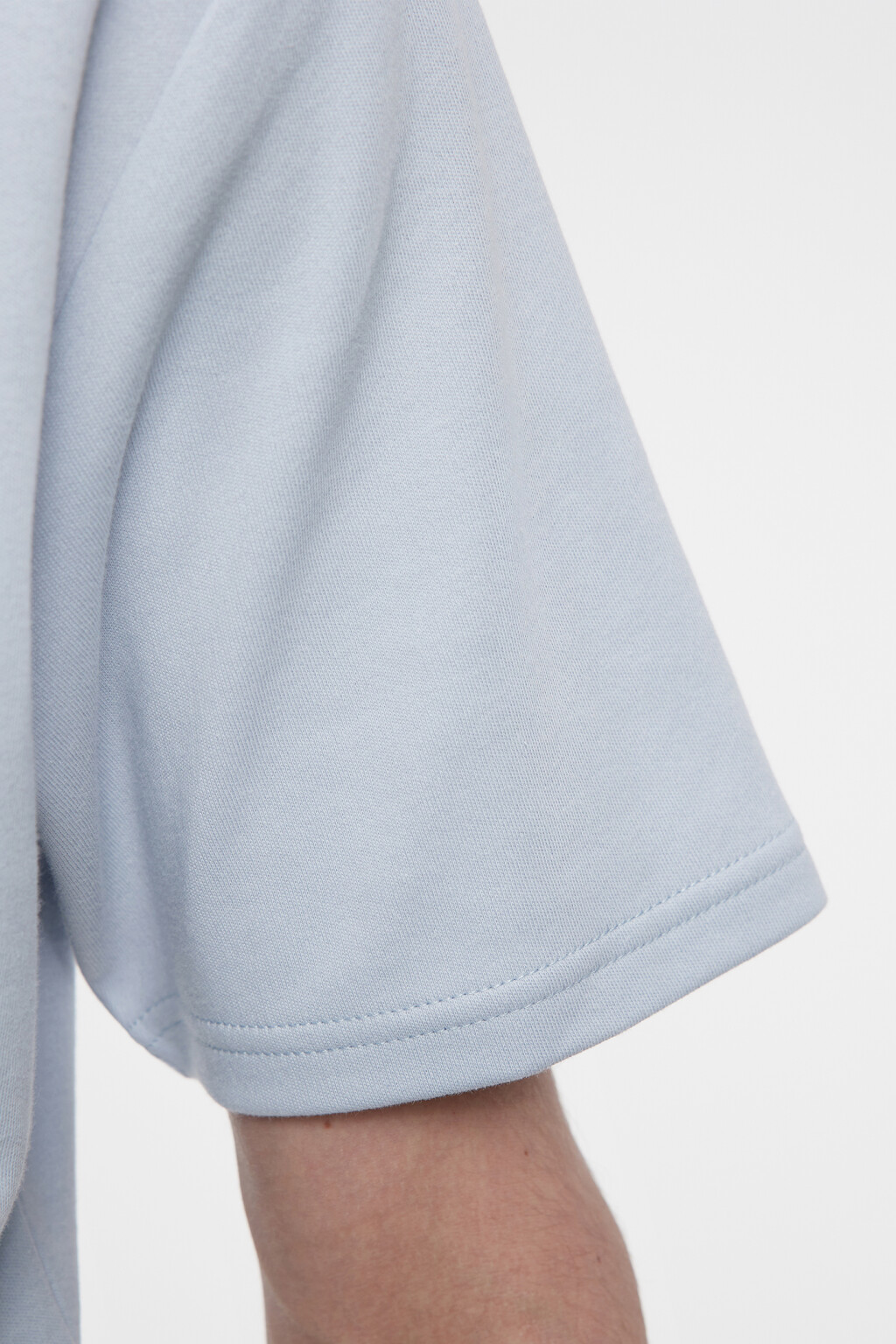Футболка прямая хлопковая с короткими рукавами - цвет голубой - 6