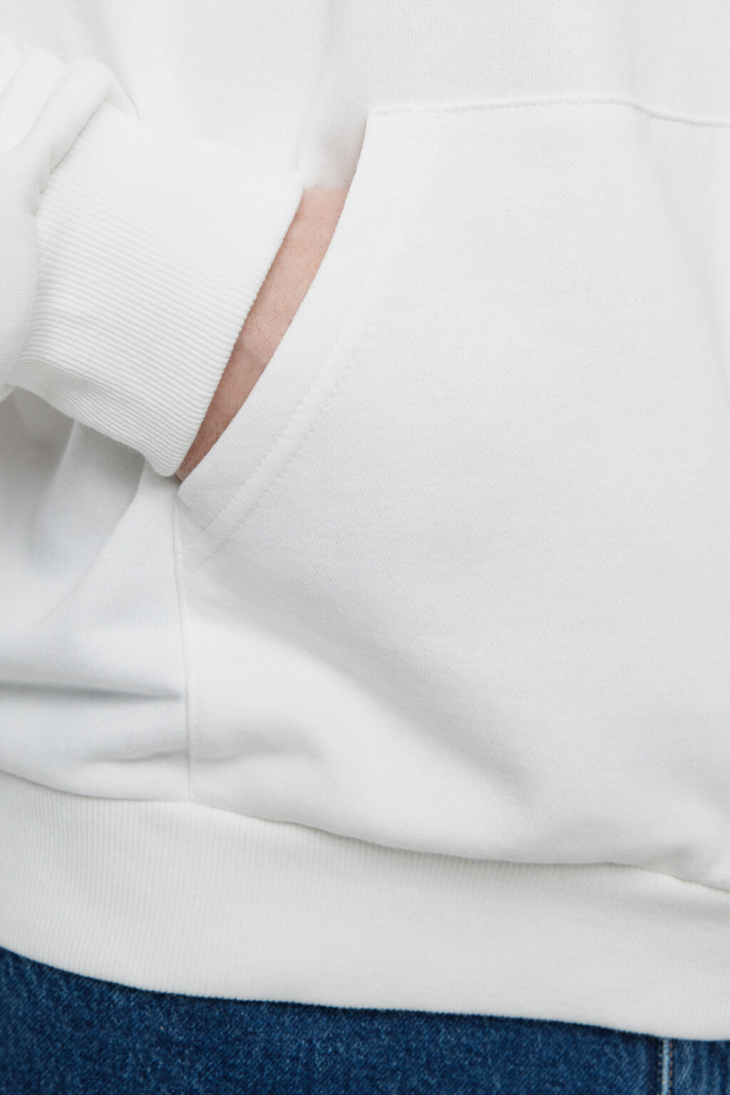 Толстовка oversize хлопковая с черепом на спине - цвет белый - 7