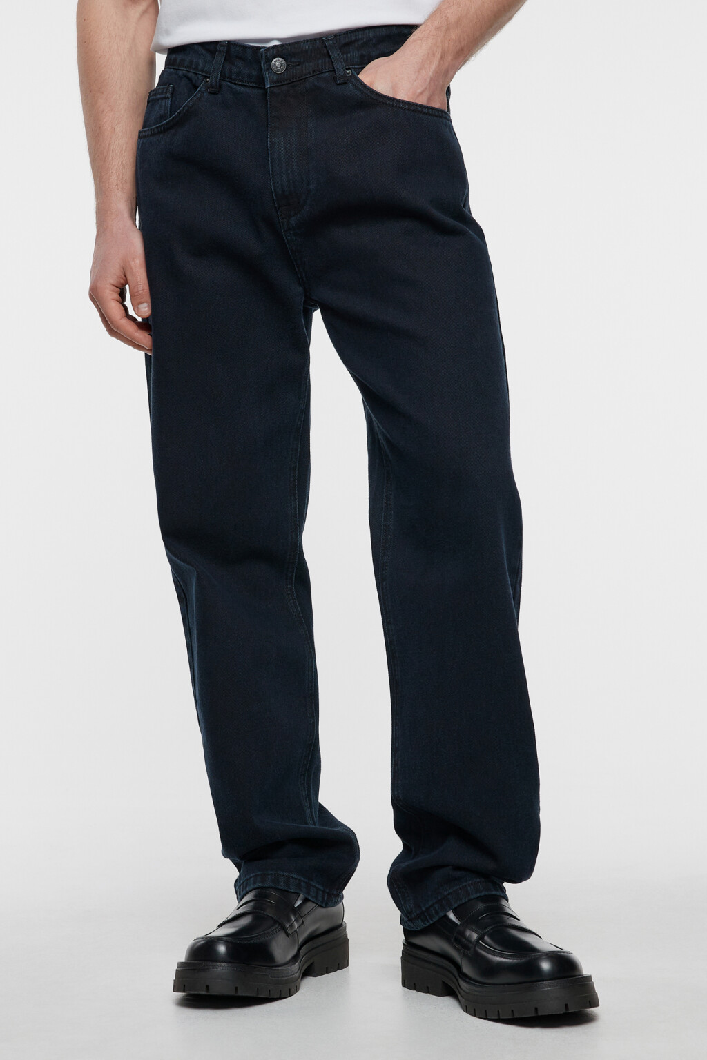 Джинсы straight прямые классические - цвет черный - 2