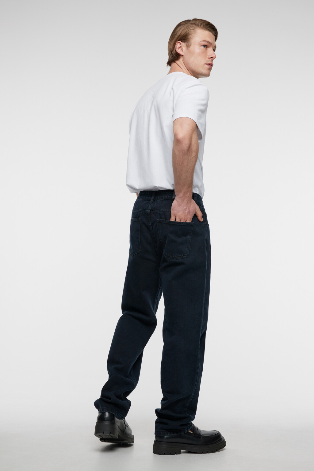 Джинсы straight прямые классические - цвет черный - 1
