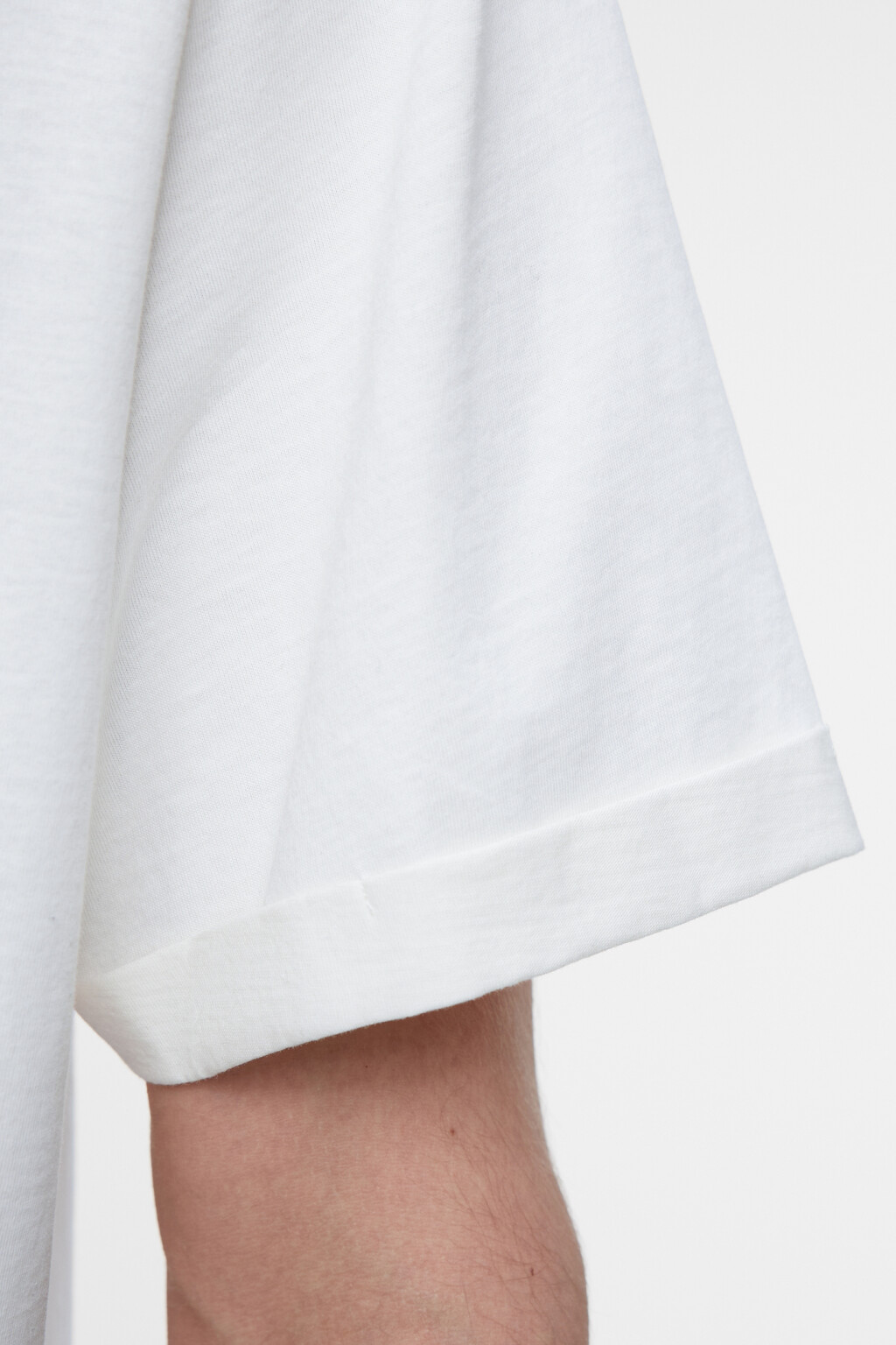 Футболка хлопковая прямая однотонная - цвет белый - 5