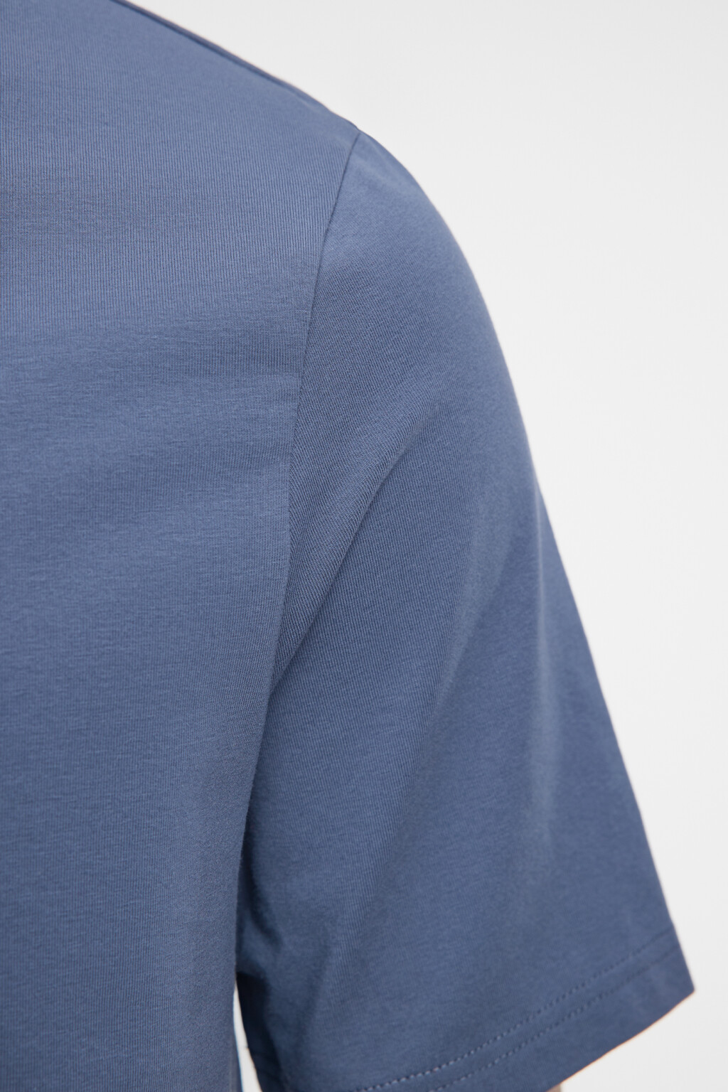 Футболка хлопковая прямая базовая - цвет синий - 5
