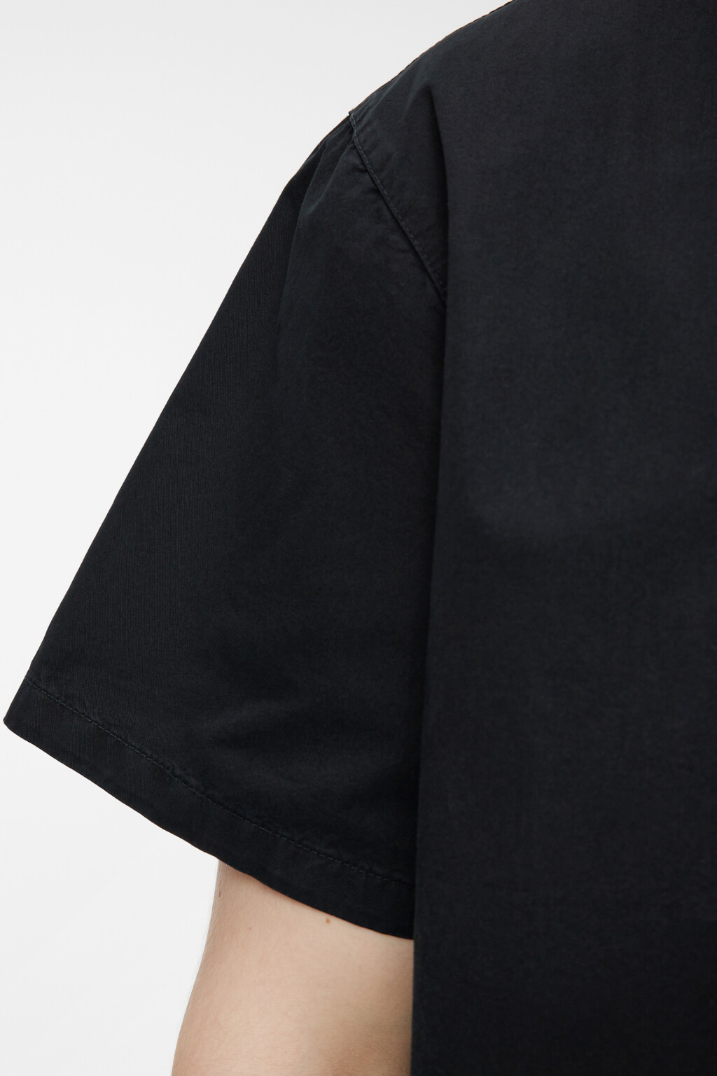 Рубашка прямая хлопковая с коротким рукавом - цвет черный - 7