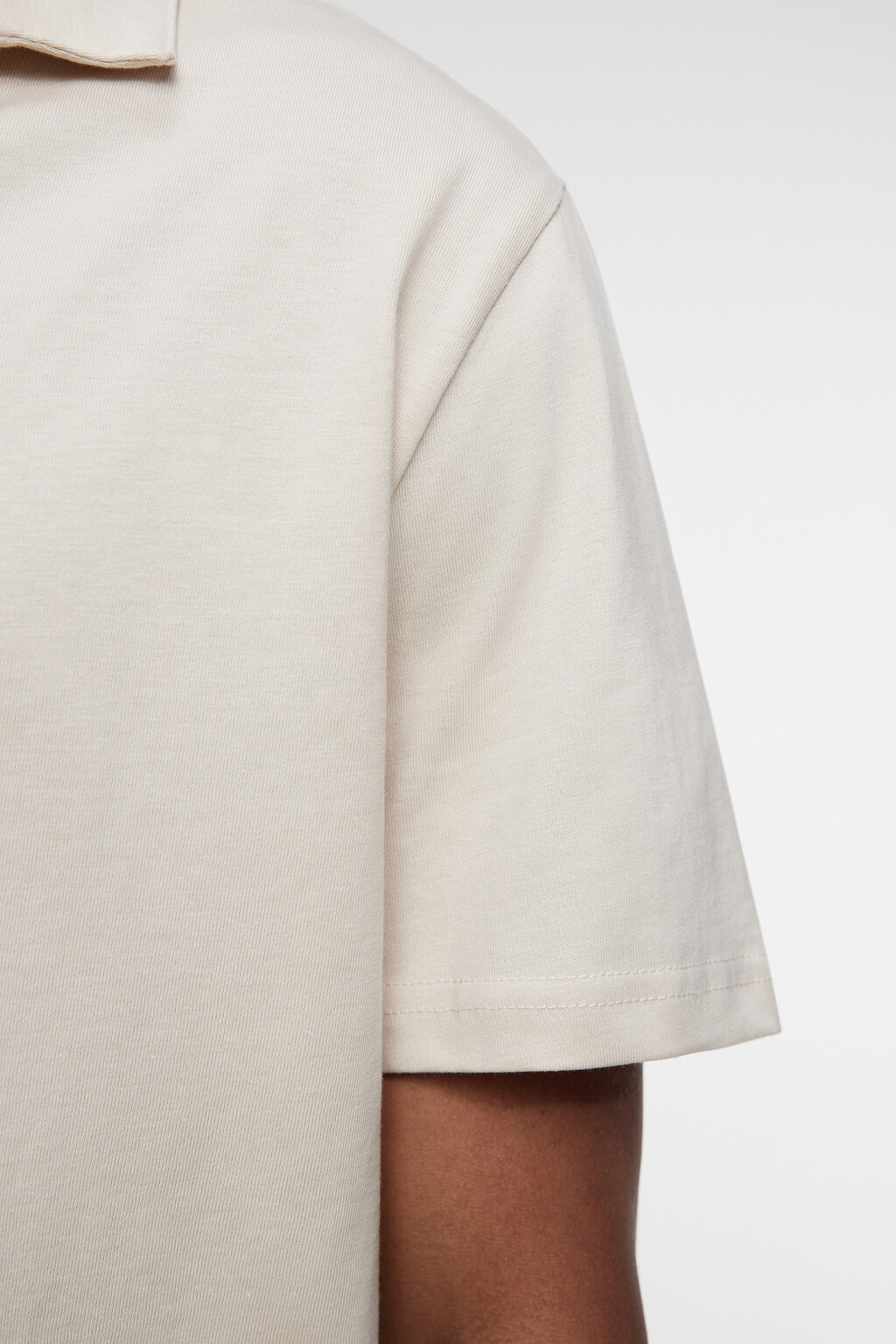Футболка-поло прямая хлопковая однотонная - цвет бежевый - 6