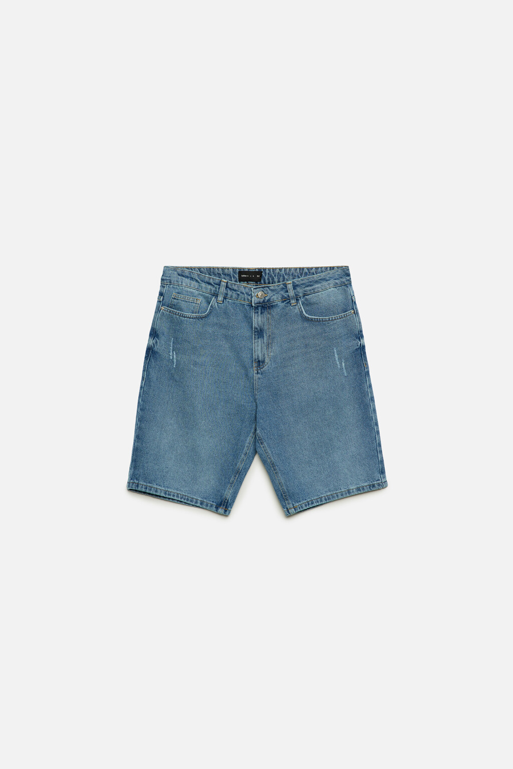 Шорты slim джинсовые короткие со средней посадкой - цвет голубой - 8