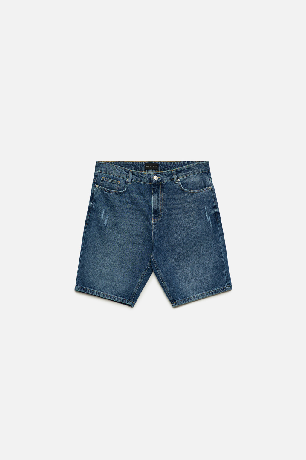 Шорты slim джинсовые короткие со средней посадкой - цвет синий - 8