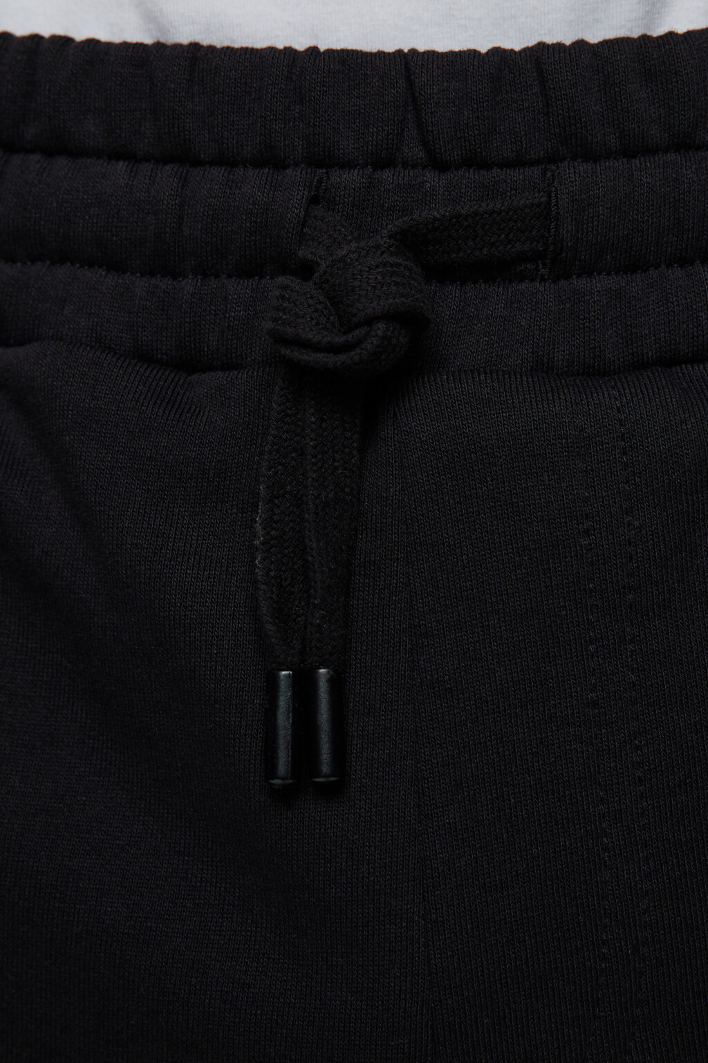Шорты хлопковые прямые с поясом на завязках - цвет черный - 5
