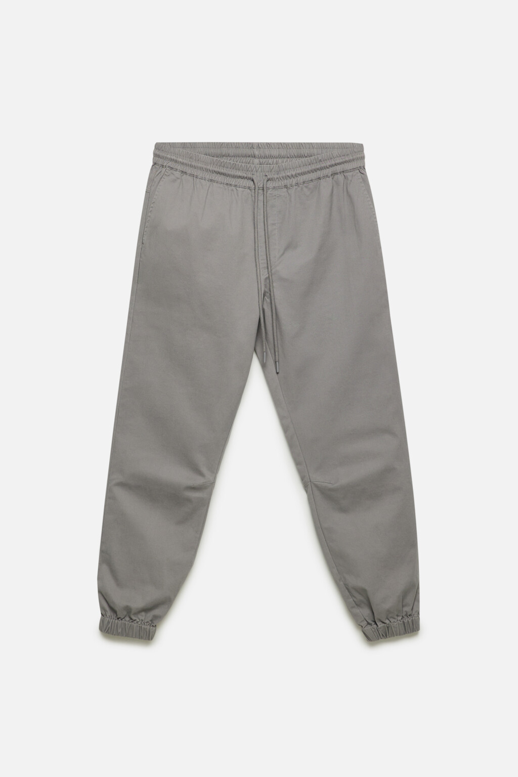 Брюки-джоггеры хлопковые с поясом на завязках - цвет серый - 7