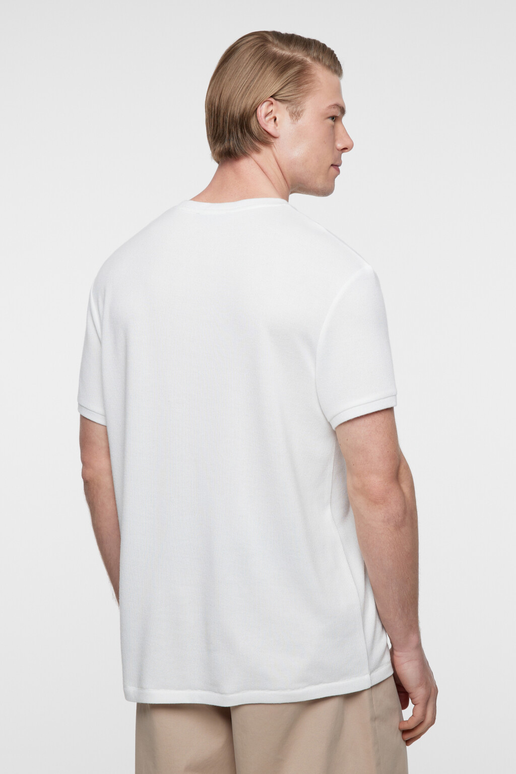 Футболка regular fit спортивная однотонная - цвет белый - 3