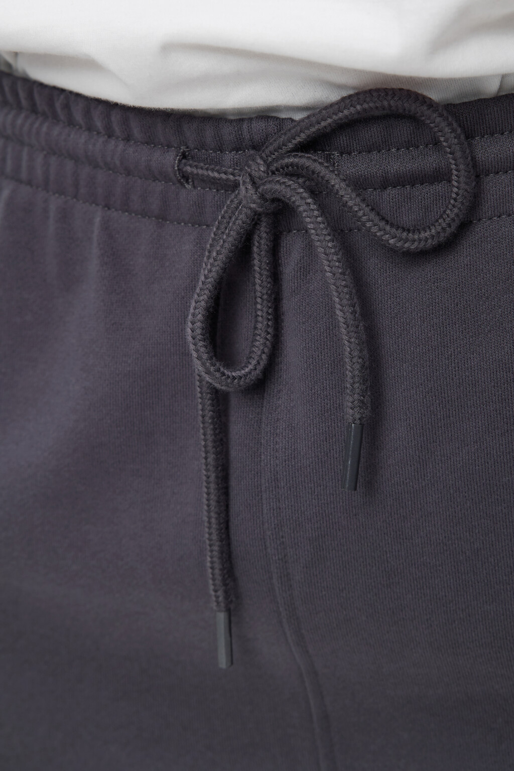 Брюки-джоггеры хлопковые с поясом на завязках - цвет серый - 6