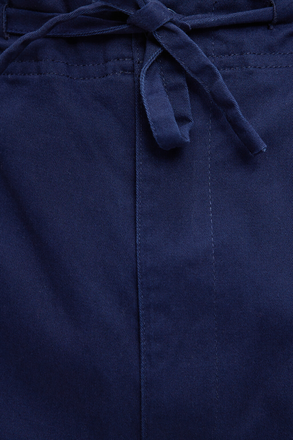 Шорты прямые хлопковые с поясом на завязках - цвет синий - 6