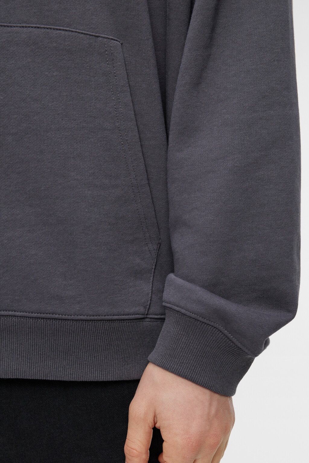 Худи oversize хлопковая с капюшоном и принтом - цвет серый - 7