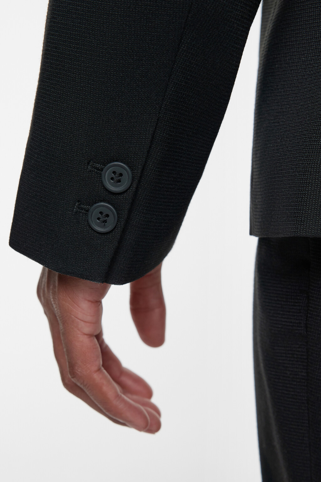 Пиджак slim fit однобортный из костюмной ткани - цвет черный - 7