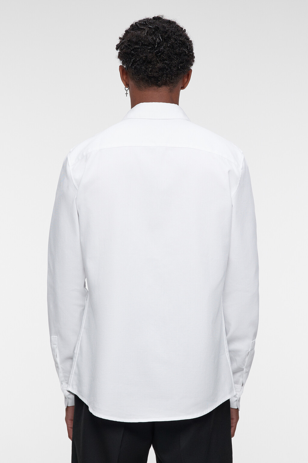 Рубашка regular fit классическая хлопковая - цвет белый - 4