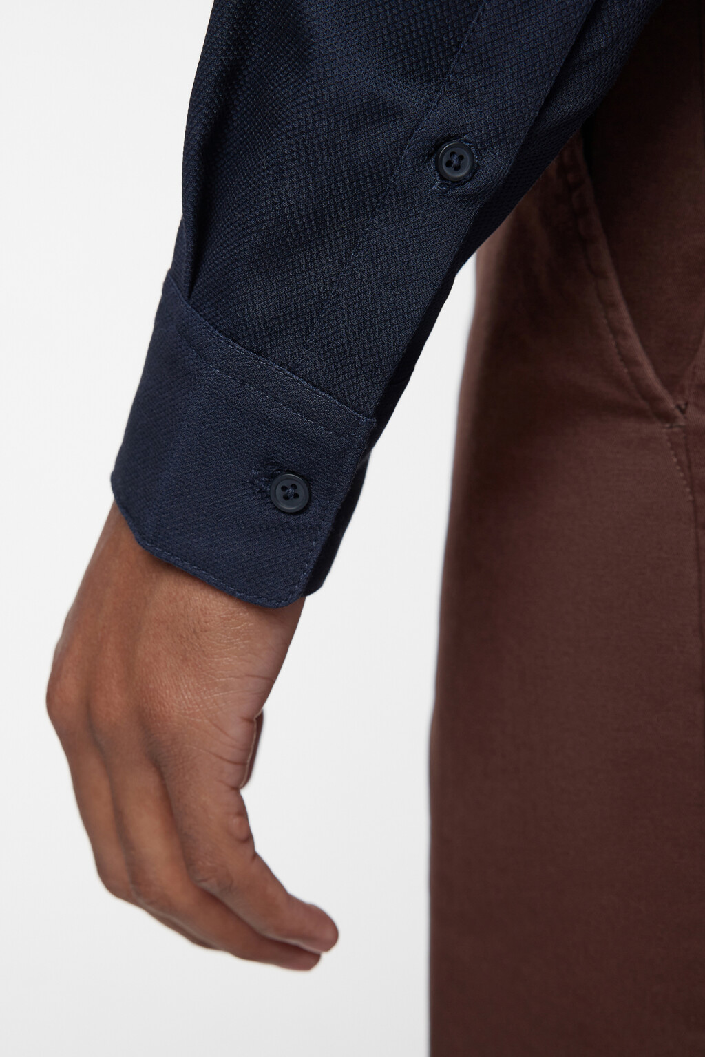 Рубашка regular fit классическая хлопковая - цвет синий - 7