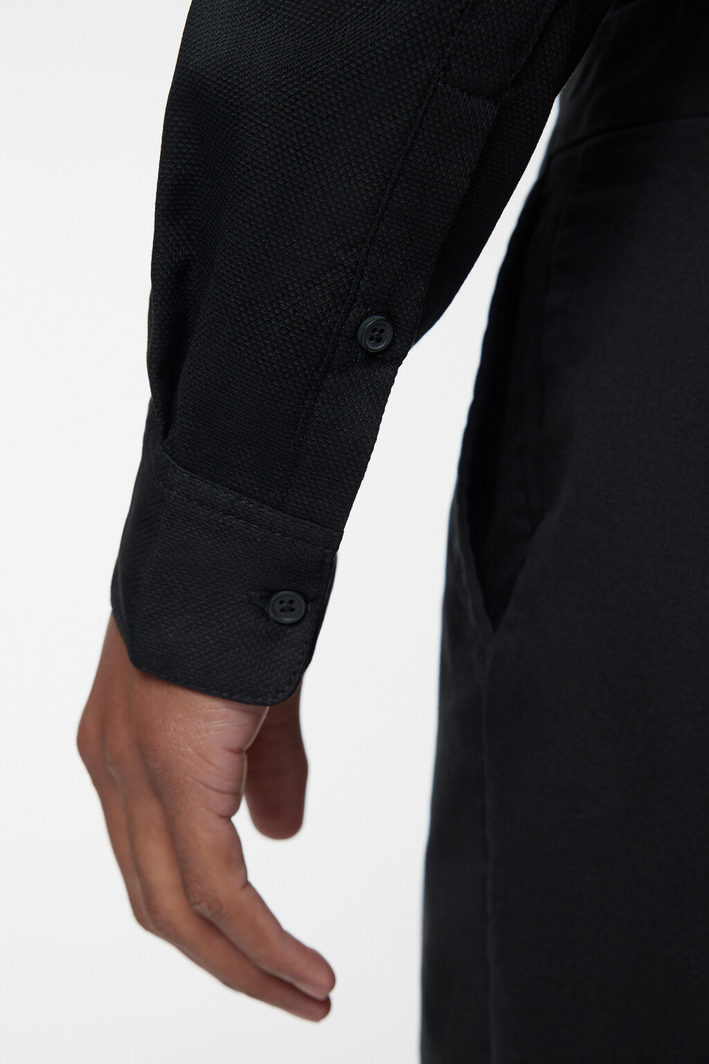 Рубашка regular fit классическая хлопковая - цвет черный - 6