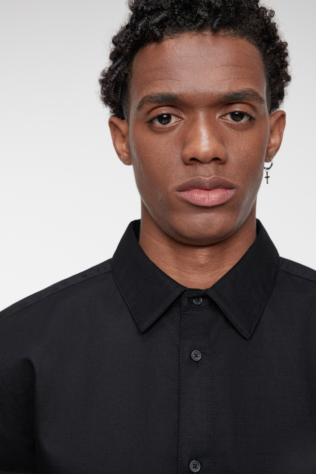 Рубашка regular fit классическая хлопковая - цвет черный - 7