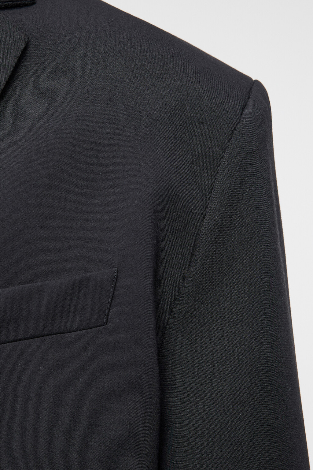 Пиджак прямой однобортный из костюмной ткани - цвет черный - 6